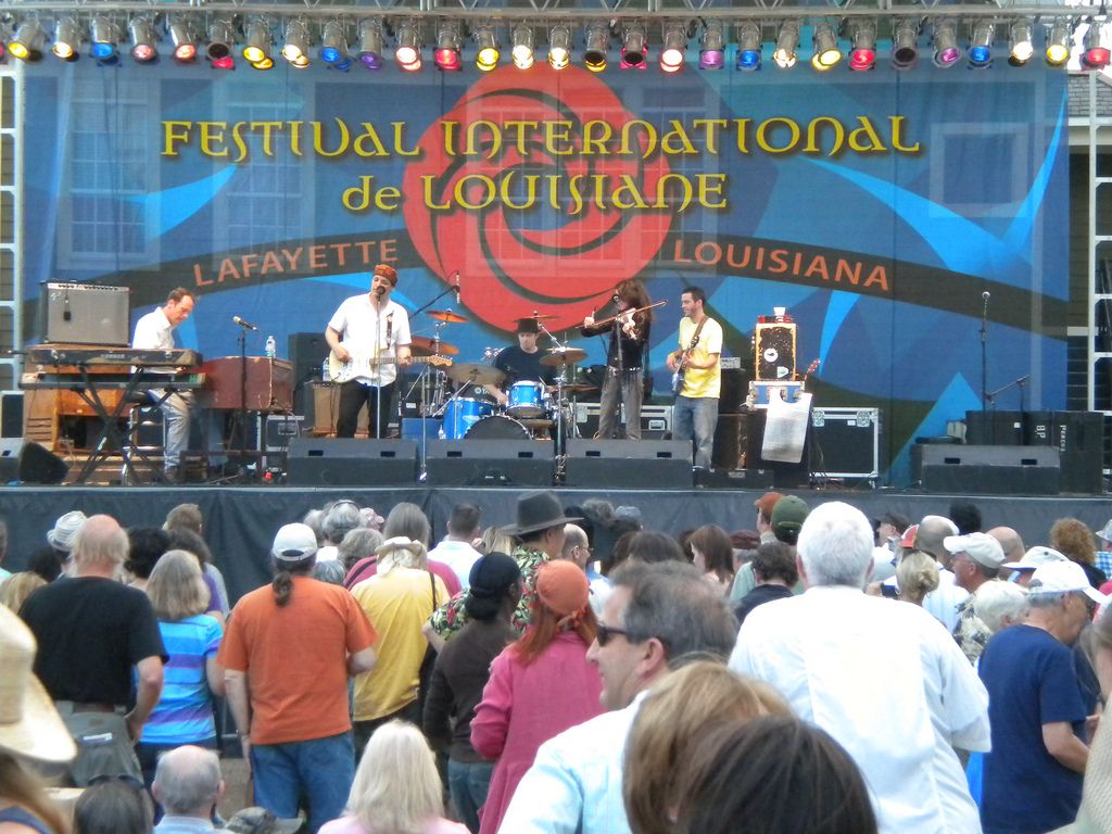 Artist performing at Festival International de Louisiane
