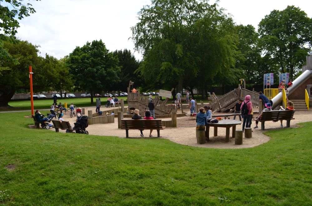 Kids enjoying in the play area at Fitzgerald Park