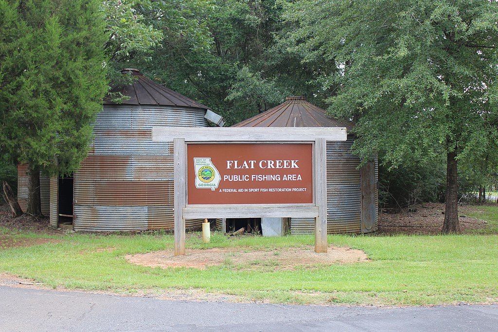 Signage of Flat Creek Public Fishing Area