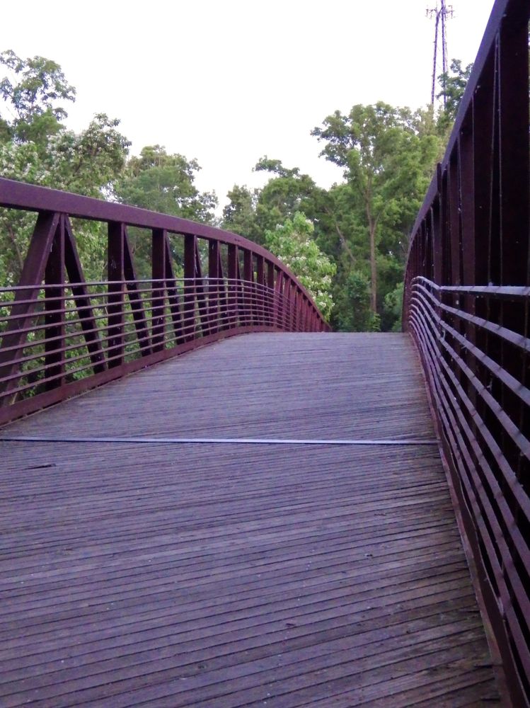 A wooden bridge at Flint River Trail