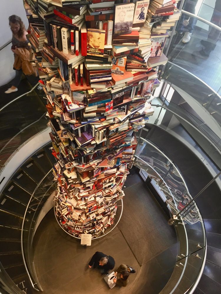 Gigantic book stack at Ford's Theatre