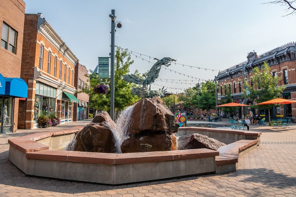 Fountain at Town square, Fort Collins
