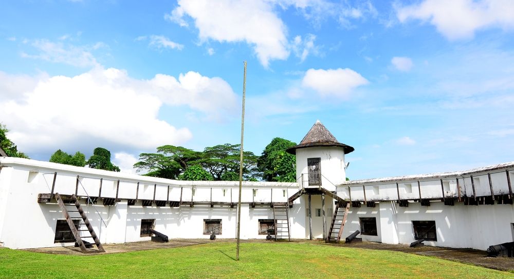 Beautiful white building of Fort Margherita