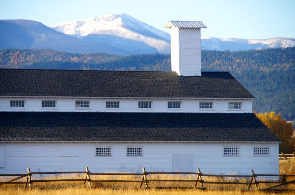 Exterior of a building at Fort Missoula