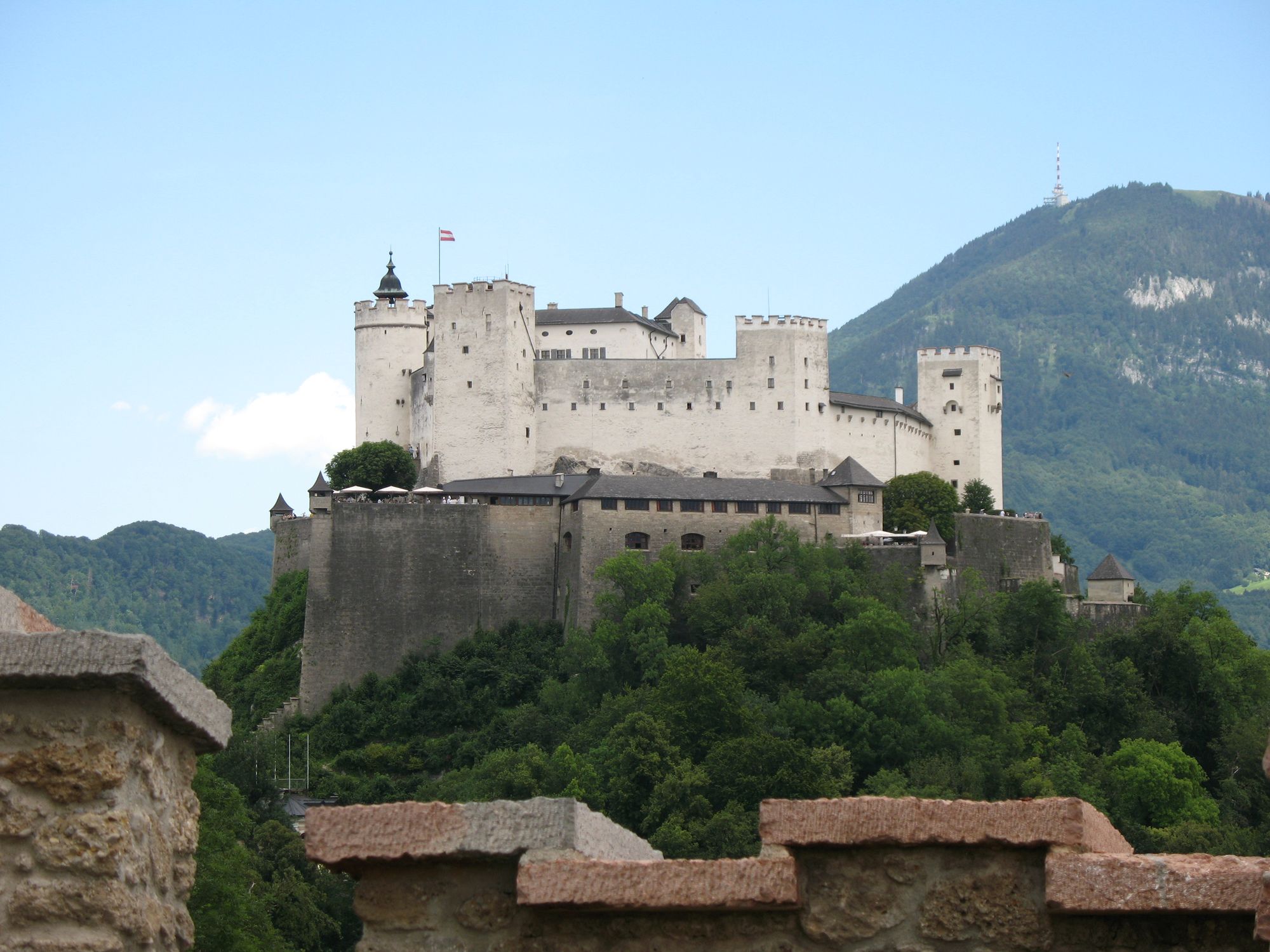 Daytime view of Fortress Hohensalzburg exterior