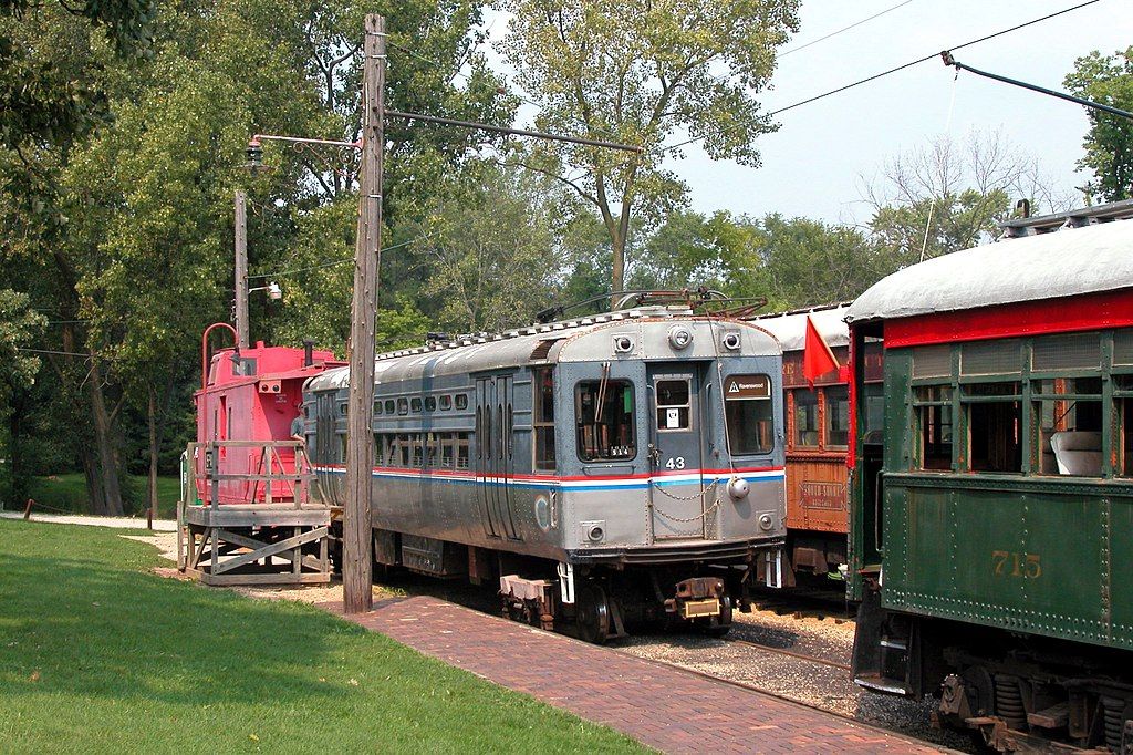 Old trolley's at Fox River Trolley Museum