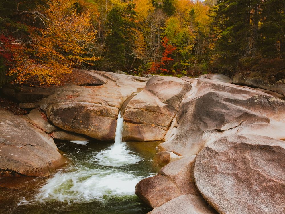 Scenic view of Franconia Falls