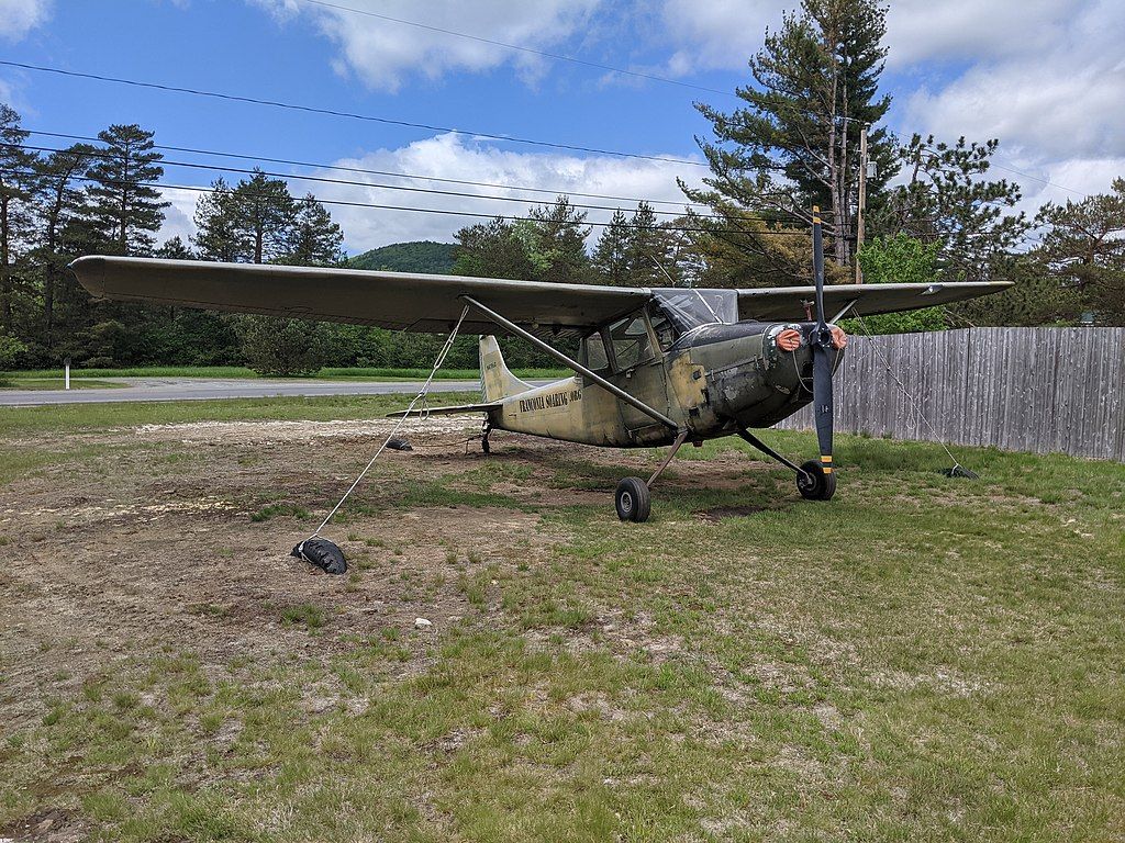Exhibit of a helicopter at Franconia New Hampshire Airport