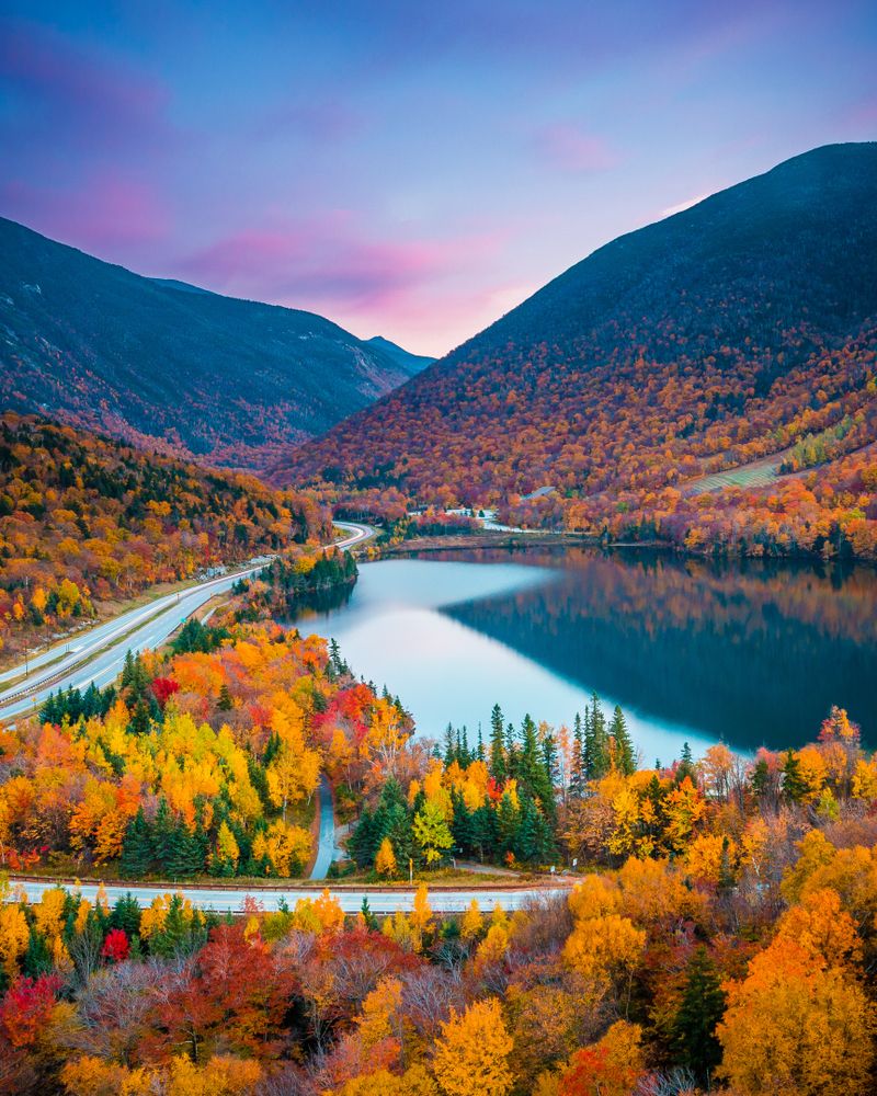 Franconia Notch State Park during autumn