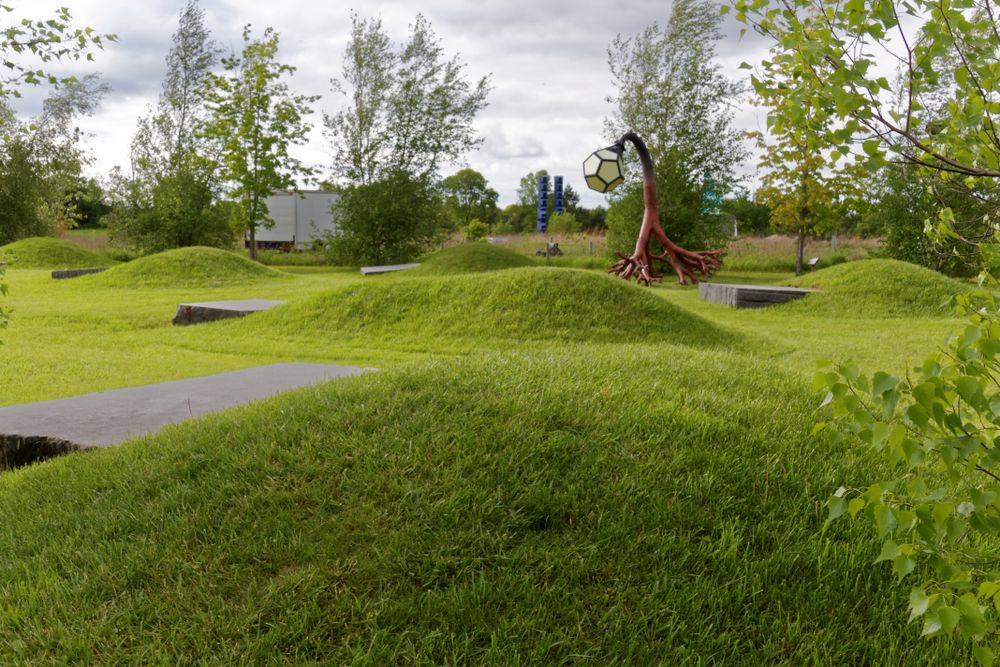 The grounds of Franconia Sculpture Park