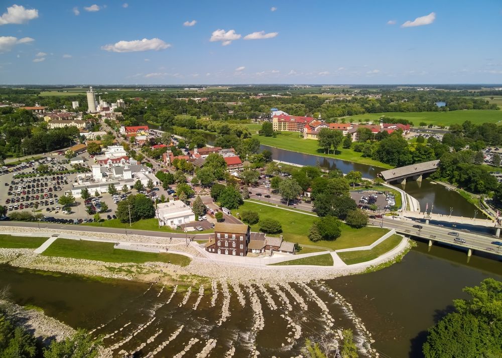 Aerial view of Frankenmuth