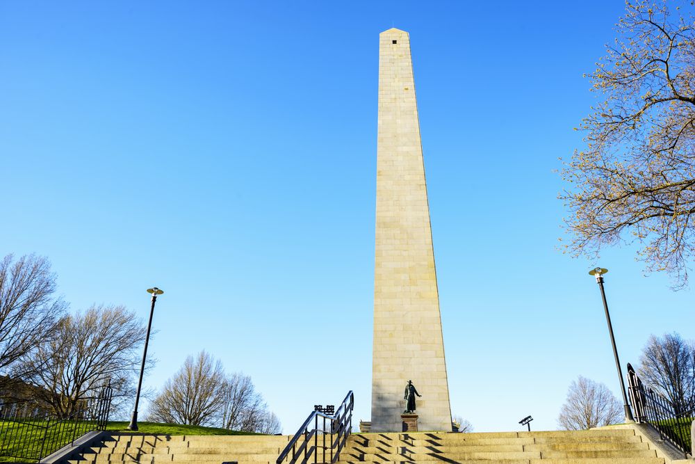 Monument at the end of Freedom Trail Walk