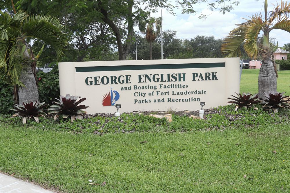 Signage of George English Park