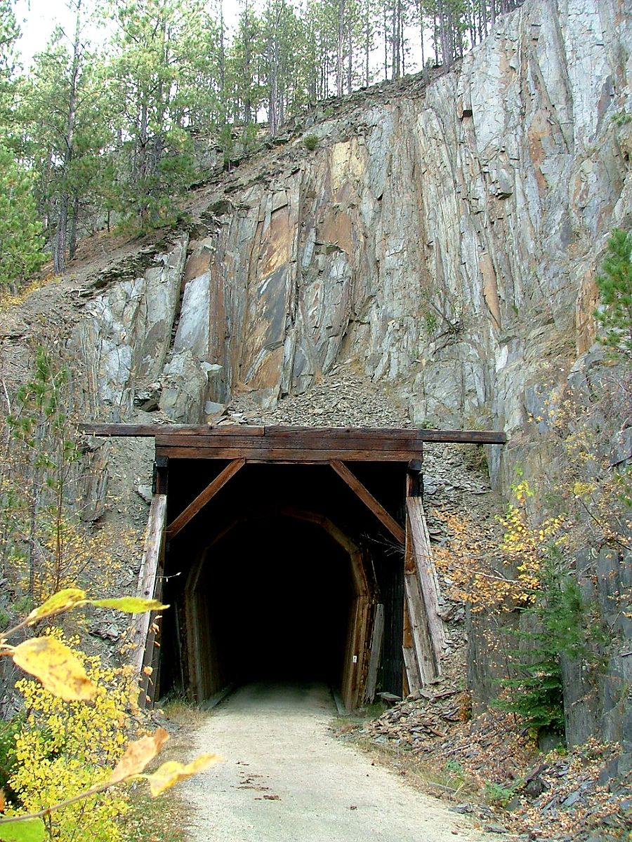 Beautiful tunnel in George S. Mickelson Trail