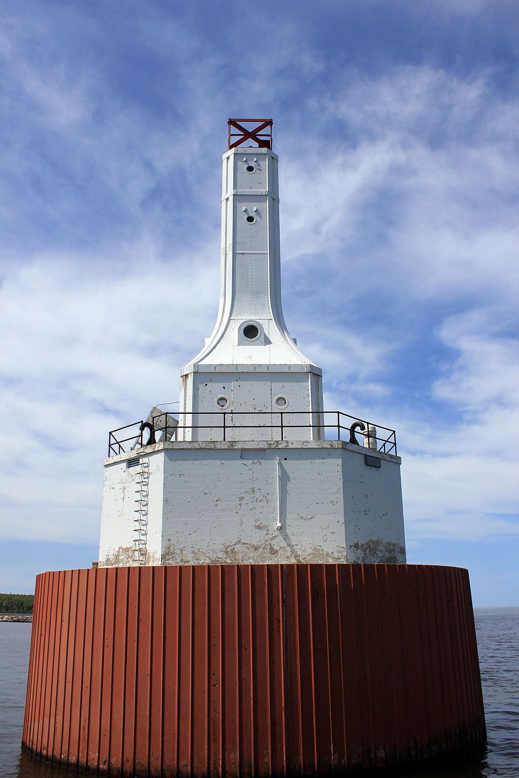Full view of a Lighthouse in McLain State Park