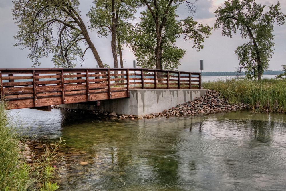 Wooden bridge at Glendalough State Park