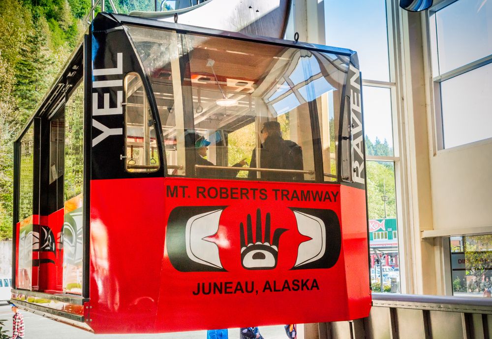 Close up view of Goldbelt Tram