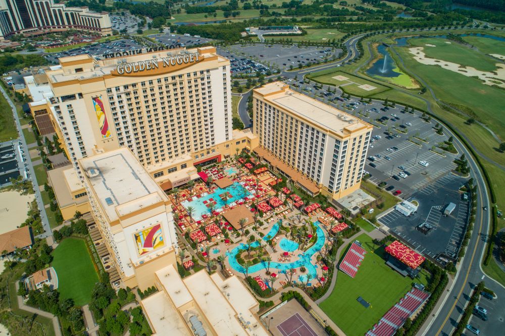 Aerial view of Golden Nugget Lake Charles