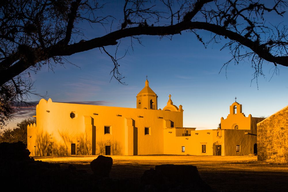 Exterior of Mission Espiritu Santo at Goliad State Park