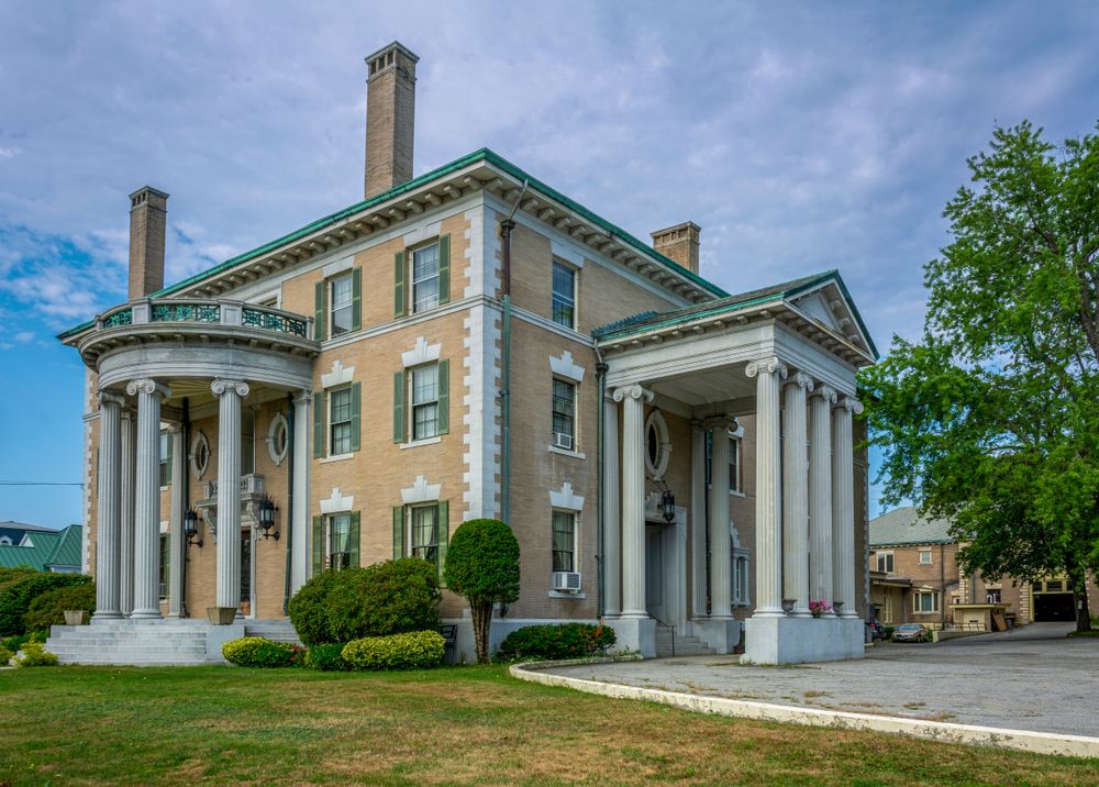 Exterior of Governor Hill Mansion