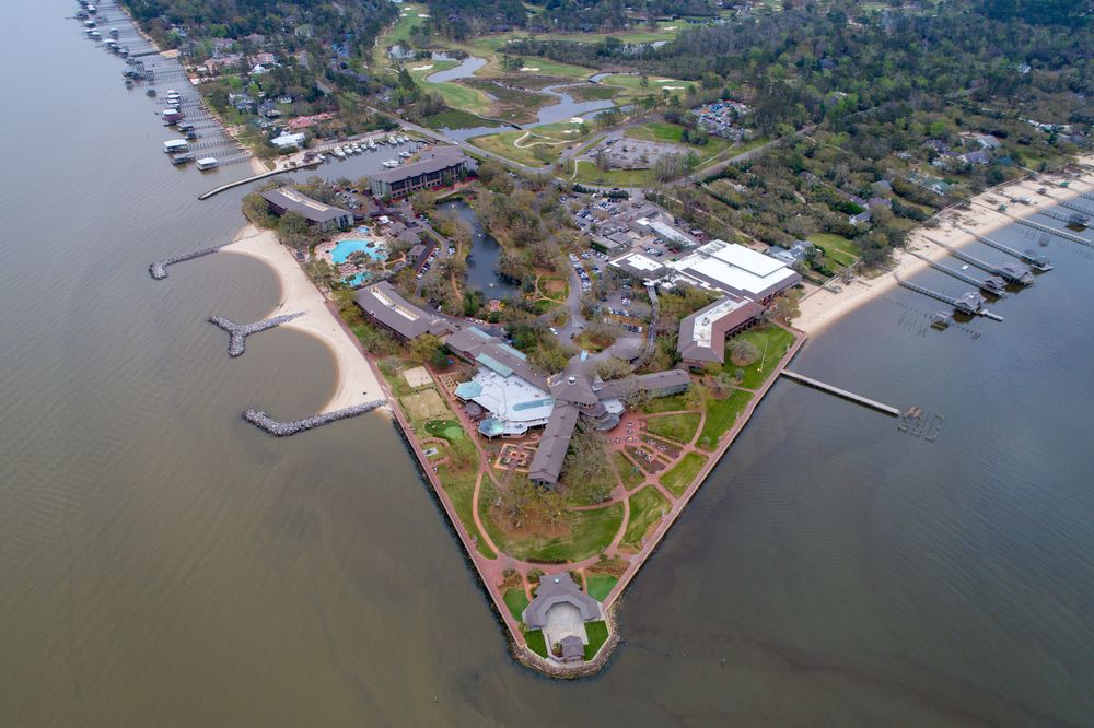 Aerial view of Grand Hotel at Point Clear