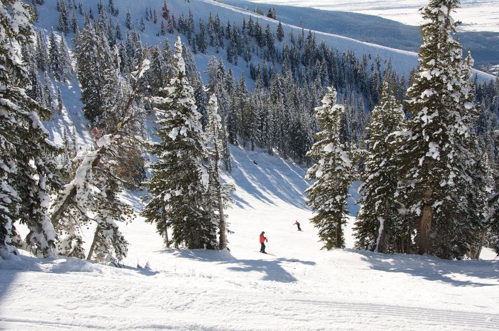 People Skiing at Grand Targhee Resort