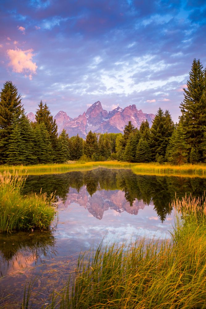 Picturesque view of the Grand Teton Mountain
