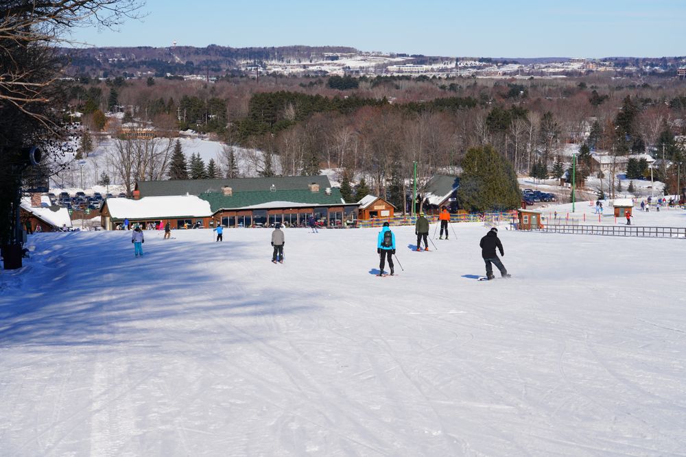 Locals enjoying skiing and snowboarding at Granite Peak Ski Area