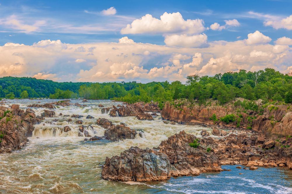 Scenic view of Great Falls of the Potomac