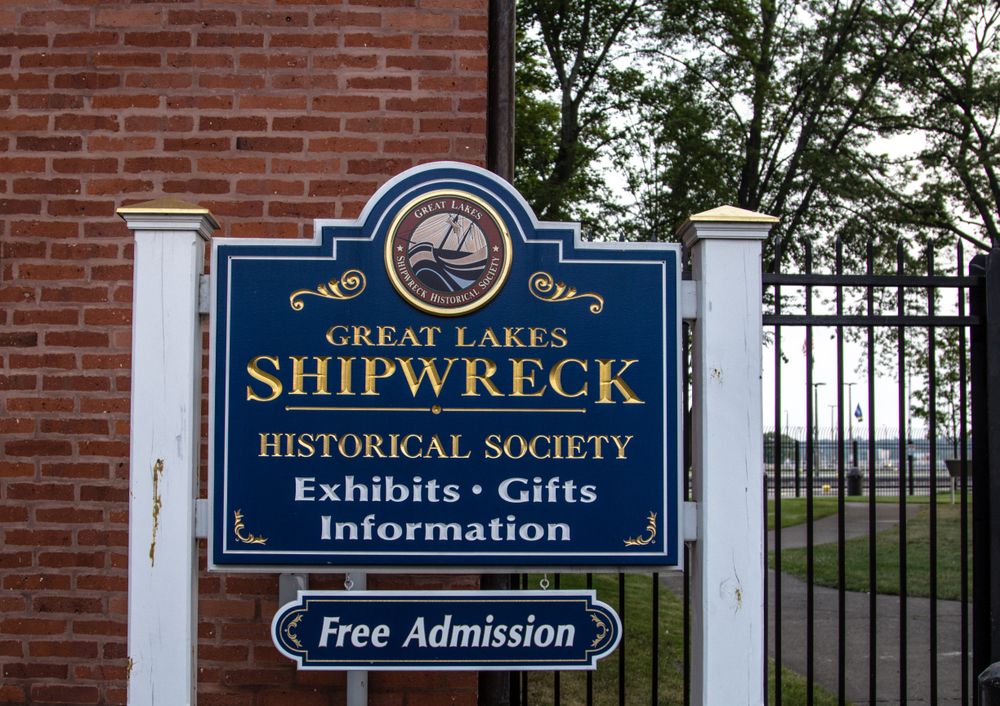 Signage of Great Lakes Shipwreck Museum