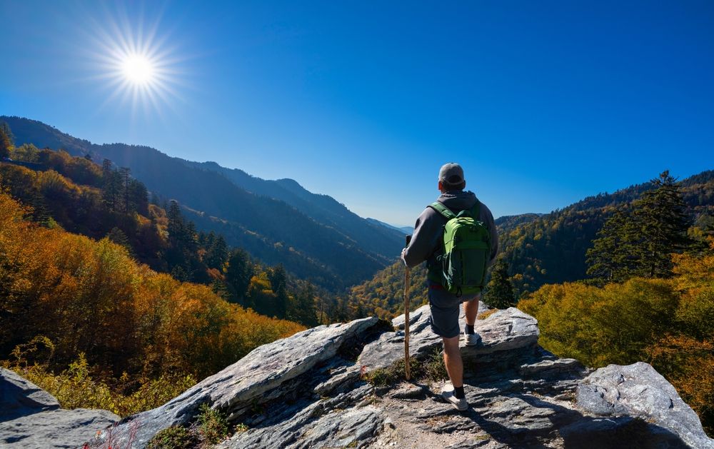 Hiker at Great Smoky Mountains National Park, Tennessee