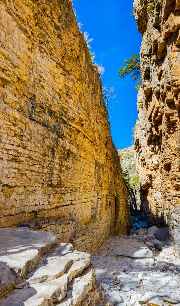 Walls of Devil's hall at Guadalupe Mountains National Park