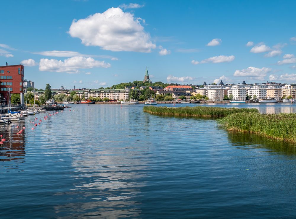 Nature at Hammarby Sjostad in Stockholm