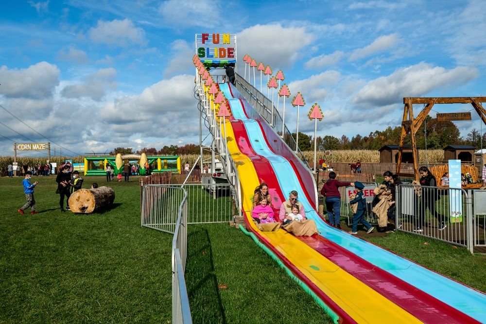 Fun slide at the Happy Day Farm in Manalapan