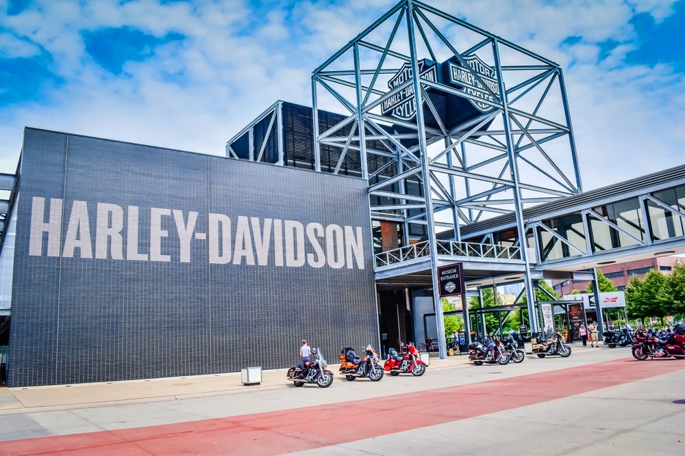 Front view of Harley Davidson Museum