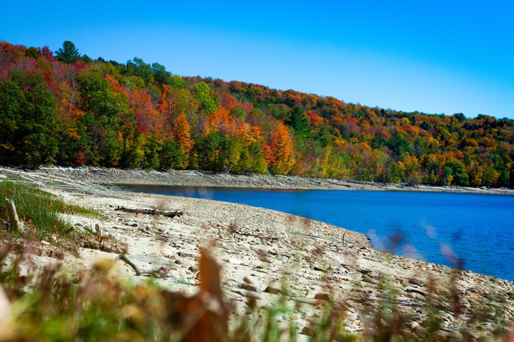 The waters of Harriman Reservoir