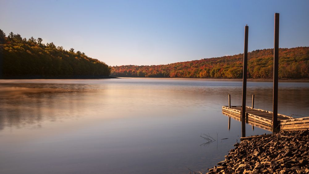 Scenic view of Harriman Reservoir