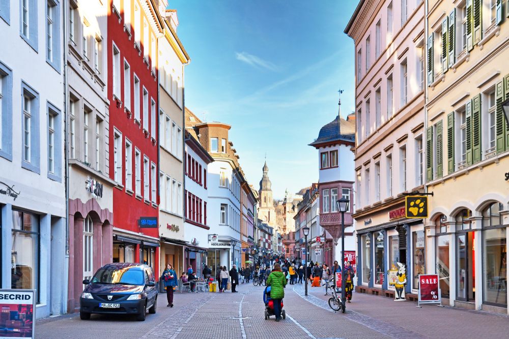 Buildings along Hauptstrasse Heidelberg