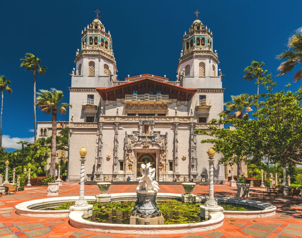 Exterior of the grand Hearst Castle