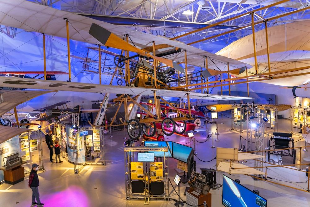 Interior view of the Hiller Aviation Museum