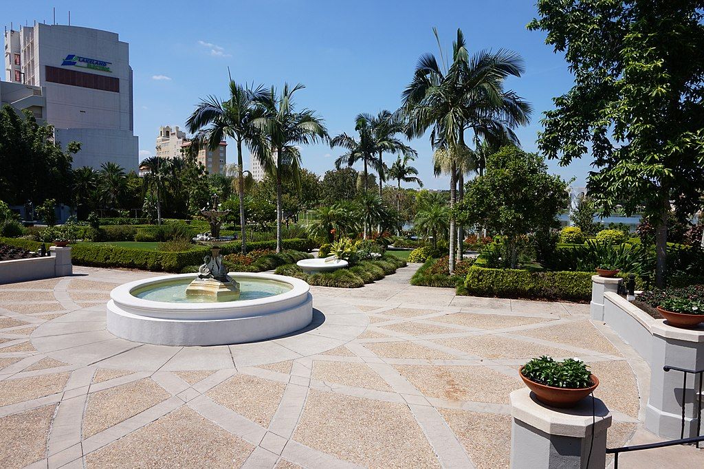 Fountain at Hollis Garden