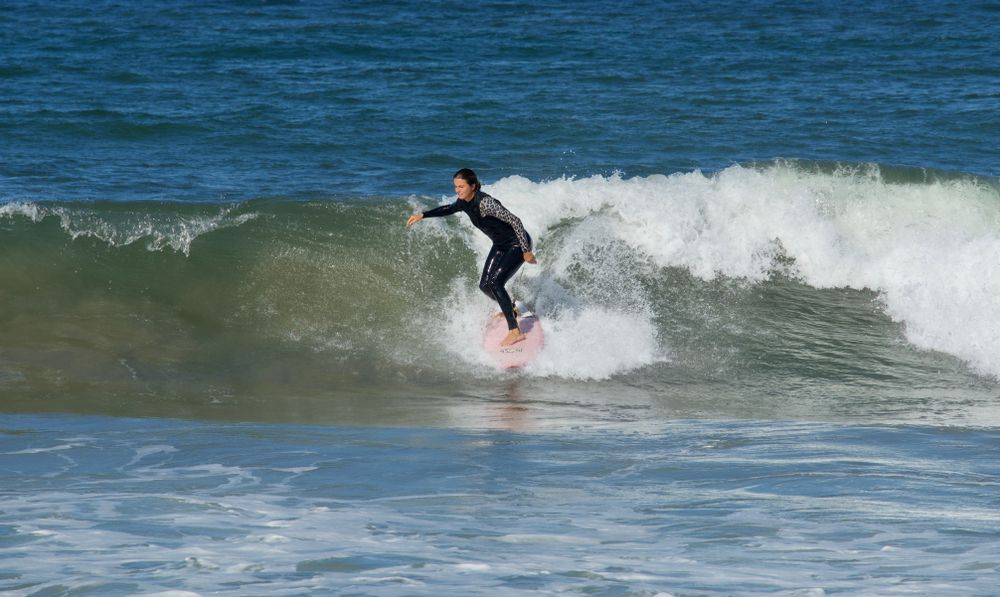 Surfing at Hollywood Beach