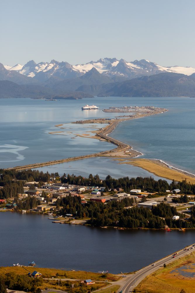 Scenic view of the Homer Spit
