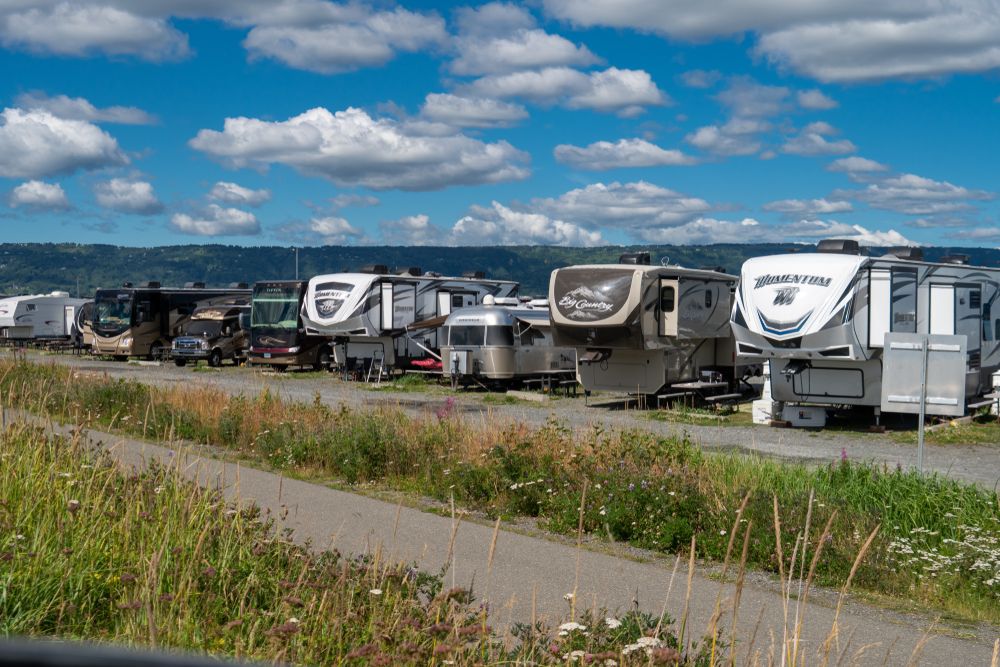 RVs parked at Homer Spit Campground
