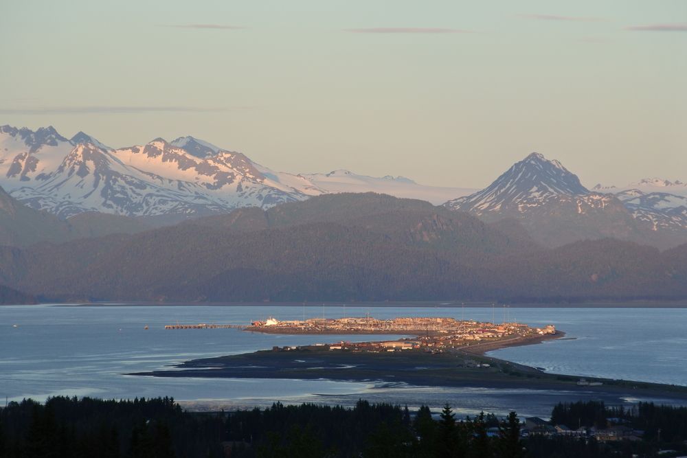 Aerial view of Homer Spit