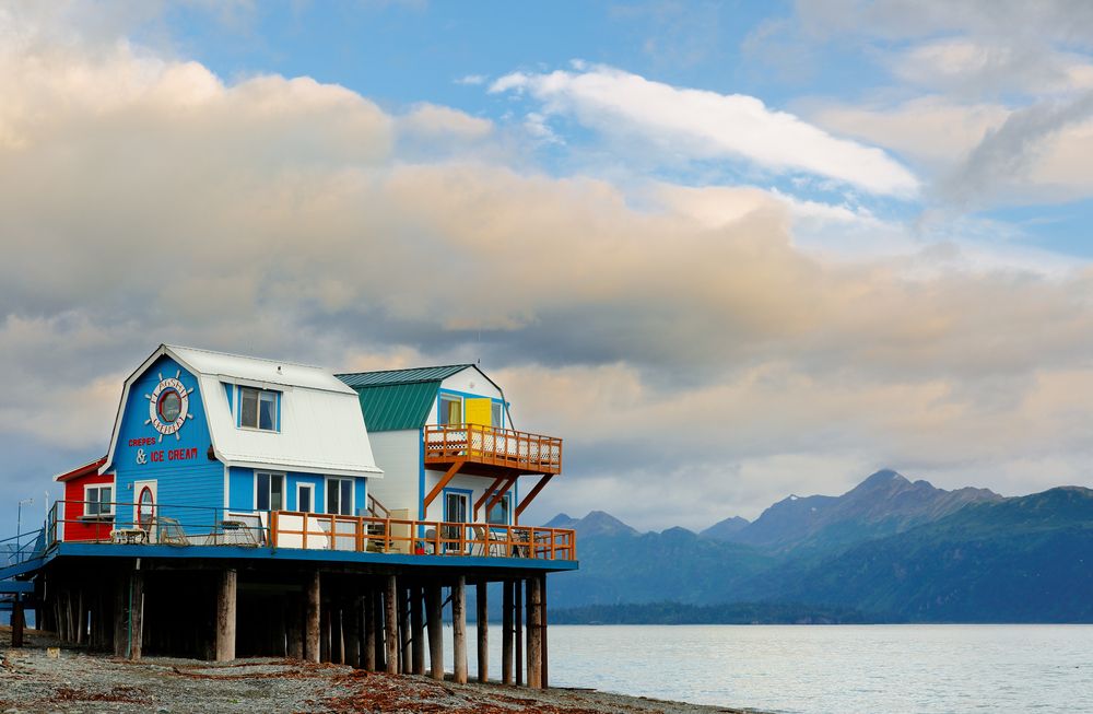 An ice cream shop near the waters of Homer Spit