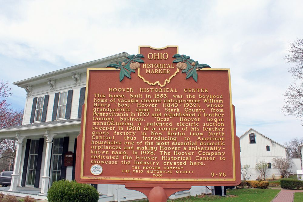 Information plank at Hoover Historical Center