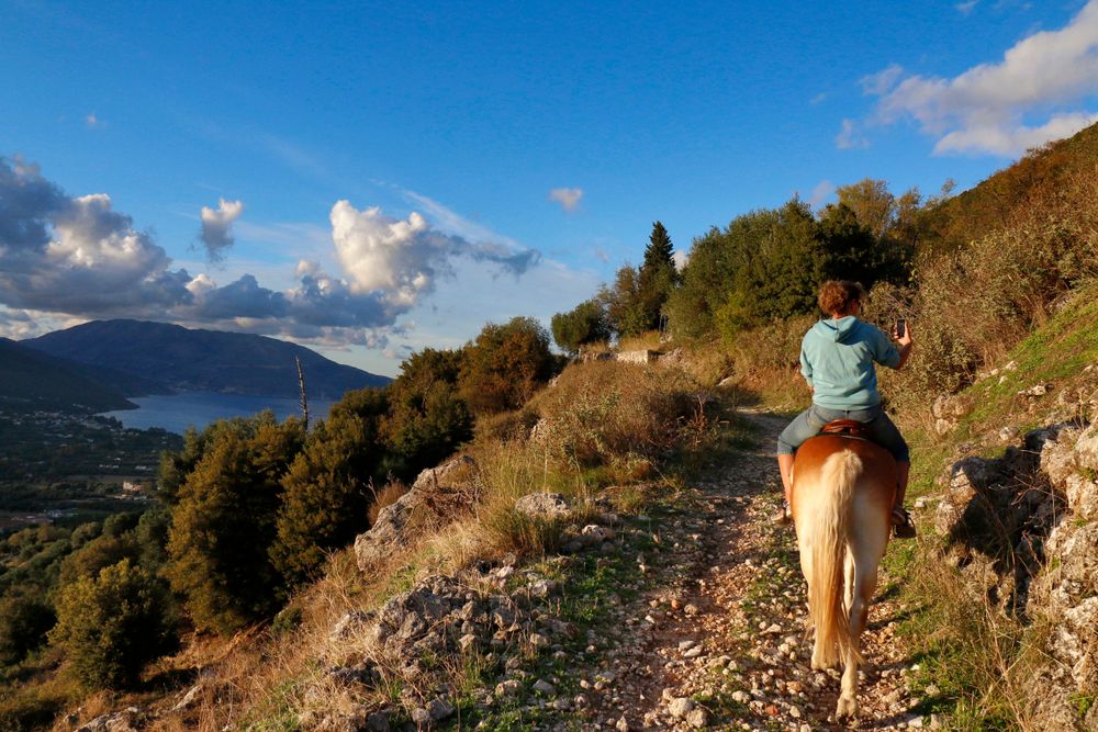 A person Horse Riding at Kefalonia