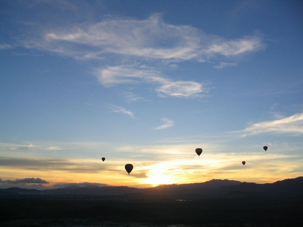Silhouette of Hot air balloons in Cairns