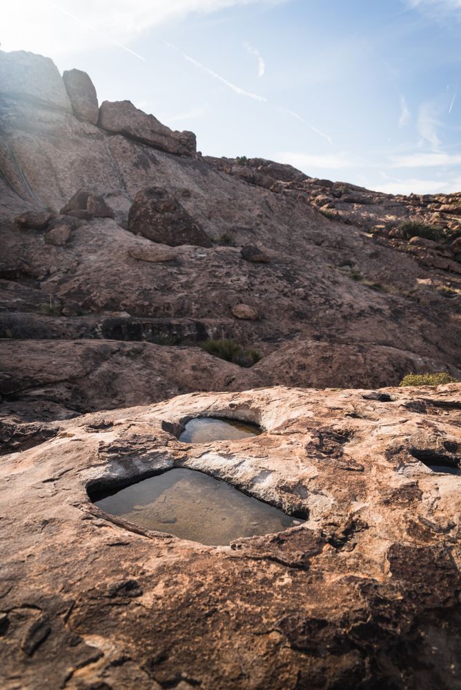 Pool water at the Hueco Tanks State Park & Historic Site